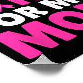 衣服ピンク私の母の乳がん認識度ピンク ポスター (角)