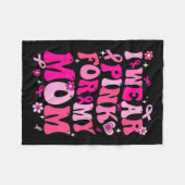 衣服ピンク私の母の乳がん認識度Suppo フリースブランケット (正面(横))