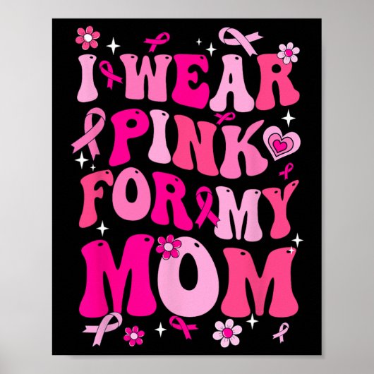 衣服ピンク私の母の乳がん認識度Suppo ポスター (正面)