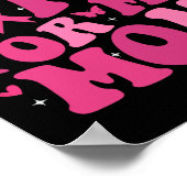 衣服ピンク私の母は乳癌の粟粒をサポート ポスター (角)