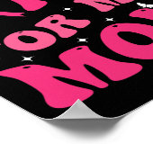 衣服ピンク私の母は乳癌の粟粒をサポート ポスター (角)