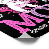 衣服ピンク私の母シャツ乳がん認識度 ポスター (角)