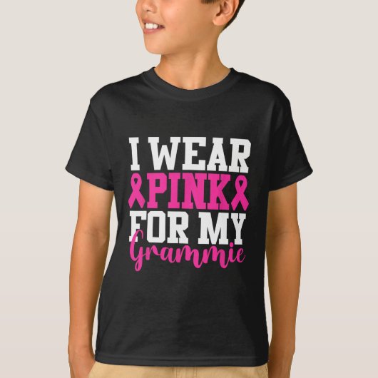 衣服ピンクfor My Grammie乳がん認識度 Tシャツ (正面)