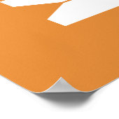 衣服ピン白黒とオレンジの洗濯室 ポスター (角)