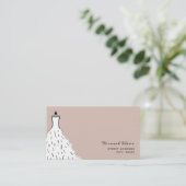 衣服ブテフォーマルィック-フェザーリ結婚ーズドレス 名刺 (スタンド正面)