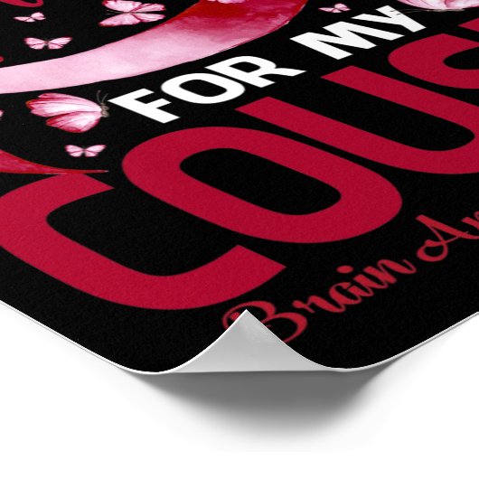 衣服ブルゴーニュ私のいとこの脳動脈瘤のアワレネ ポスター (角)