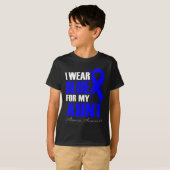 衣服ブルー私の叔母Alopecia羽毛 Tシャツ (正面フル)