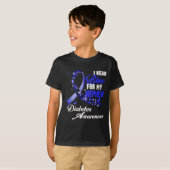 衣服ブルー私の甥T1d糖尿病認識度Blu Tシャツ (正面フル)