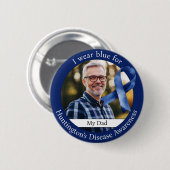 衣服ブルーforハンチントン病認識度写真 缶バッジ (正面&裏面)