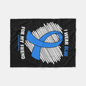 衣服ブルーfor my friend脱毛症認識度 フリースブランケット (正面(横))