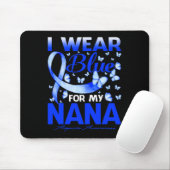 衣服ブルーfor my Nana Alopecia認識度蝶 マウスパッド (マウス)