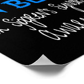 衣服ブルーSjogren's Syndrome認識度リボン ポスター (角)