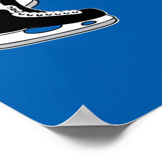 衣服ホッケースケート靴が退屈している ポスター (角)