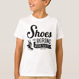 衣服ホッケースケート靴は退屈な若者である Tシャツ