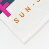 衣服マイアミフロリダTシャツマイアミカラフルサンライズ フリースブランケット (角)