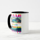 衣服マイアミフロリダTシャツマイアミカラフルサンライズ マグカップ (正面左)