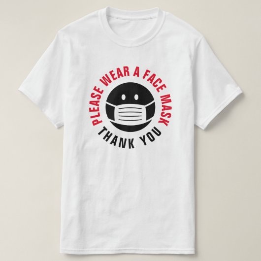 衣服マスクを顔してシャツにサインして下さい Tシャツ (デザイン正面)