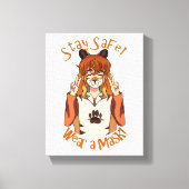 衣服マスク！ キャンバスプリント (正面)