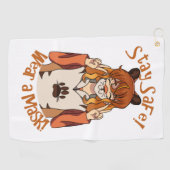 衣服マスク！ ゴルフタオル (横)