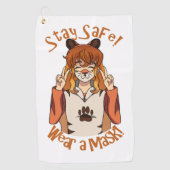 衣服マスク！ ゴルフタオル (正面)