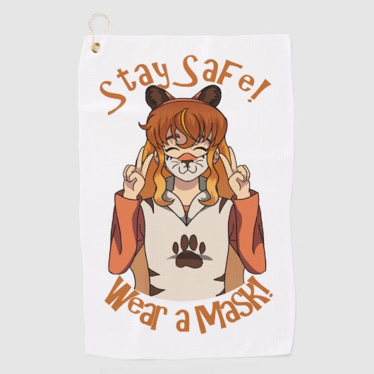 衣服マスク！ ゴルフタオル (正面)