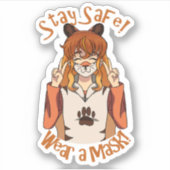 衣服マスク！ シール (正面)