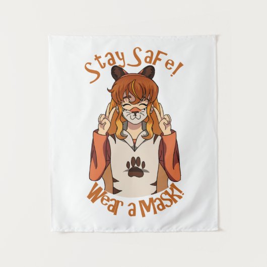 衣服マスク！ タペストリー (正面)