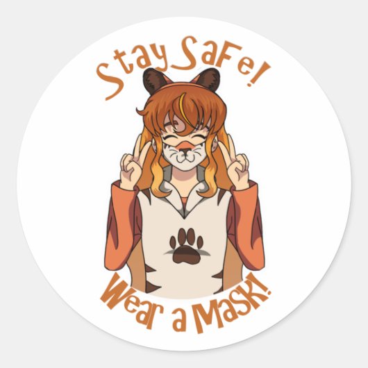 衣服マスク！ ラウンドシール (正面)