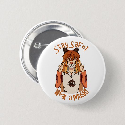 衣服マスク！ 缶バッジ (正面&裏面)