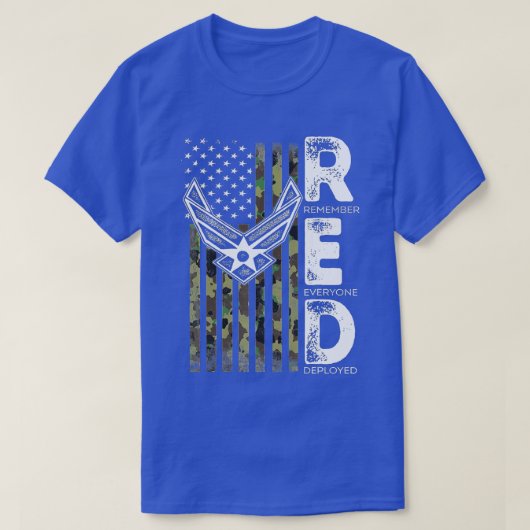 衣服レッドオンフリデイズ軍隊退役軍人サポートT Tシャツ (デザイン正面)