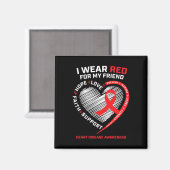 衣服レッドfor My Friendハート病認識度Gif マグネット (正面/裏面)