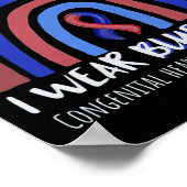 衣服レッドin2月ハート病認識度 ポスター (角)