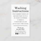 衣服指気に示モダン（白黒） 名刺 (正面)