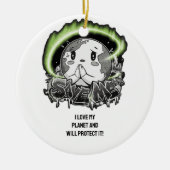 衣服救お前のメッセージをインスパイア変えろ!」 セラミックオーナメント (正面)