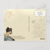 衣服日本のを着た伝統的女性 ポストカード (裏面)