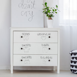 衣服用に設定された子供用ドレッサーラベル団体や組織 シール