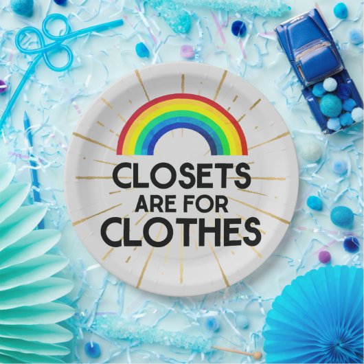 衣服用のクローゼットゲイプライド ペーパープレート (パーティー)