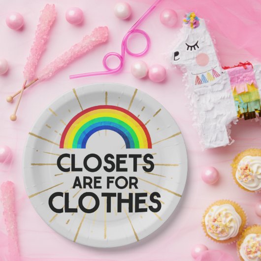 衣服用のクローゼットゲイプライド ペーパープレート (パーティー)