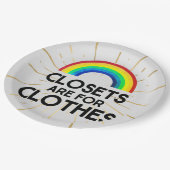 衣服用のクローゼットゲイプライド ペーパープレート (アングル)