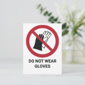 衣服禁止サイン ポストカード (スタンド正面)