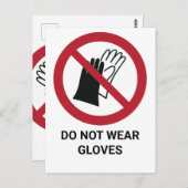 衣服禁止サイン ポストカード (正面/裏面)