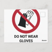 衣服禁止サイン ポストカード (裏面)