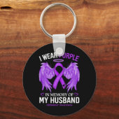 衣服紫色の私の夫アルジメラーハイムの記憶 キーホルダー (正面)