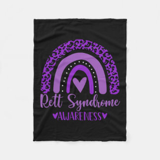 衣服紫色レインボーアワームRett Syndrome Awa フリースブランケット