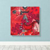 衣服赤 キャンバスプリント (インサイチュ (ウッドフロア))