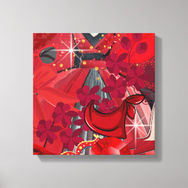 衣服赤 キャンバスプリント