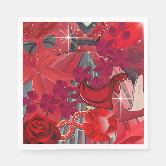 衣服赤 スタンダードランチョンナプキン (正面)