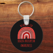 衣服赤(脳動脈瘤認識度脳Aneu用) キーホルダー (正面)