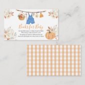 衣服軽石秋ベビーシャワーブックベビー エンクロージャーカード (正面/裏面)