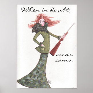 衣服迷彩柄ポスター ポスター